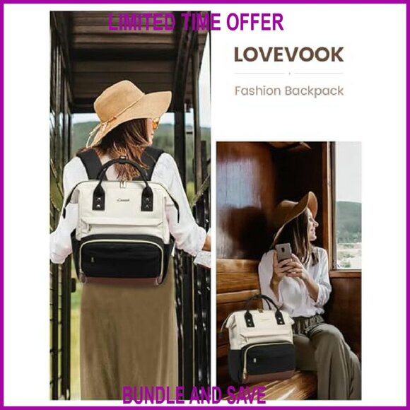 Lightweight Mini Backpack with Laptop Compartment, 14 Pockets for Travel Work
